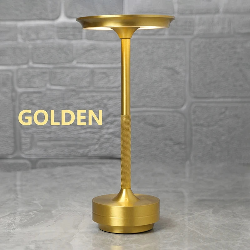 Wierless Simple Charging LED Desk Lamp restaurant Bar Table Lamp Dimming Atmosphere Retro Portable Charging Touch USB Read Lamp - HappyHive