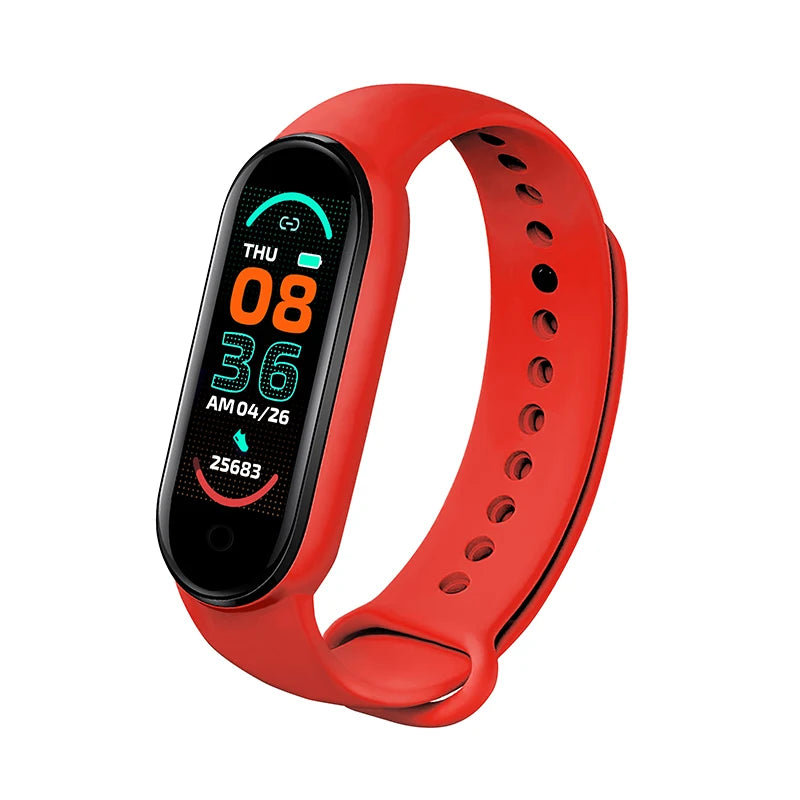 M6 Smart Watch Men Women Fitness Smart Bracelet Sports Band Heart Rate Blood Pressure Monitor Waterproof Multi-function Watches - HappyHive