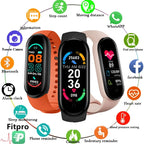 M6 Smart Watch Men Women Fitness Smart Bracelet Sports Band Heart Rate Blood Pressure Monitor Waterproof Multi-function Watches - HappyHive