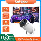 New Projector  4K Full HD Android 11 Wifi6 290ANSI Allwinner BT5.0 1280*720P Portable projector Home Cinema Outdoor Projetor - HappyHive