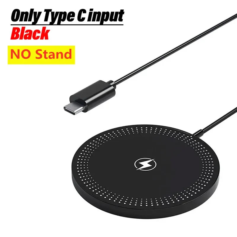 15W For Magsafe Wireless Charger Phone Charge Pad For iPhone 17 16 15 14 13 12 Pro Max AirPods 4/3 Pro Fast Charging Station - HappyHive