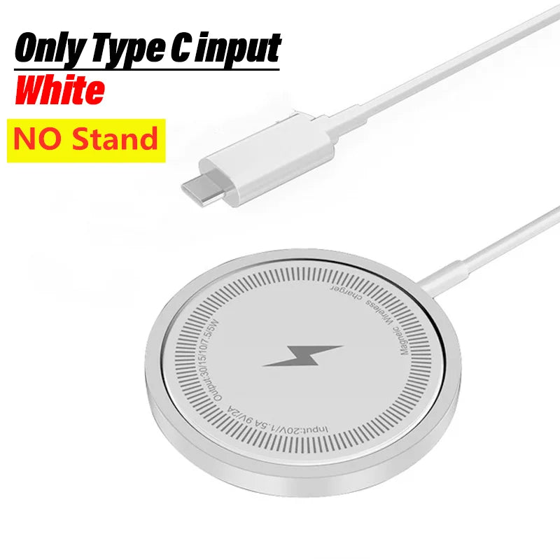 15W For Magsafe Wireless Charger Phone Charge Pad For iPhone 17 16 15 14 13 12 Pro Max AirPods 4/3 Pro Fast Charging Station - HappyHive