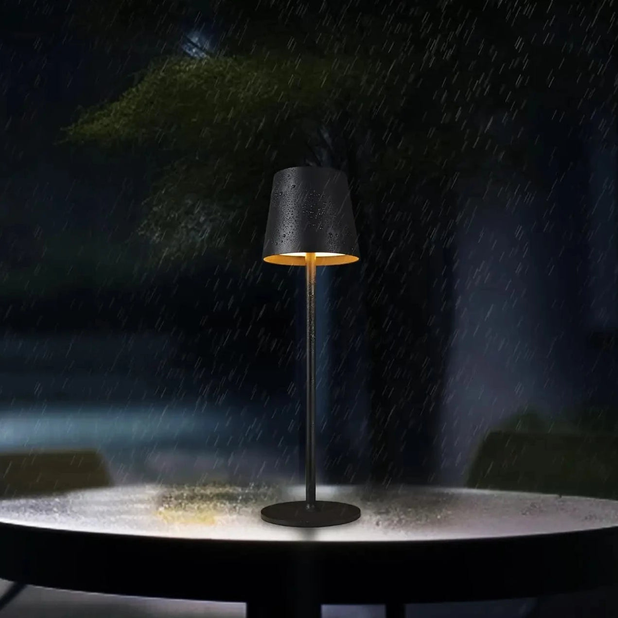 Wireless touch LED charging table lamp with 3 colors, creative atmosphere light suitable for studying and reading - HappyHive