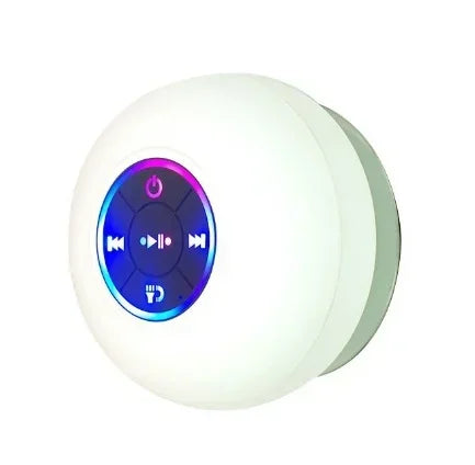 Mini Portable Bluetooth Audio IPX4 Waterproof Led Lights Bathroom Outdoor Large Suction Cup Can Be Adsorbed Wall Speaker - HappyHive