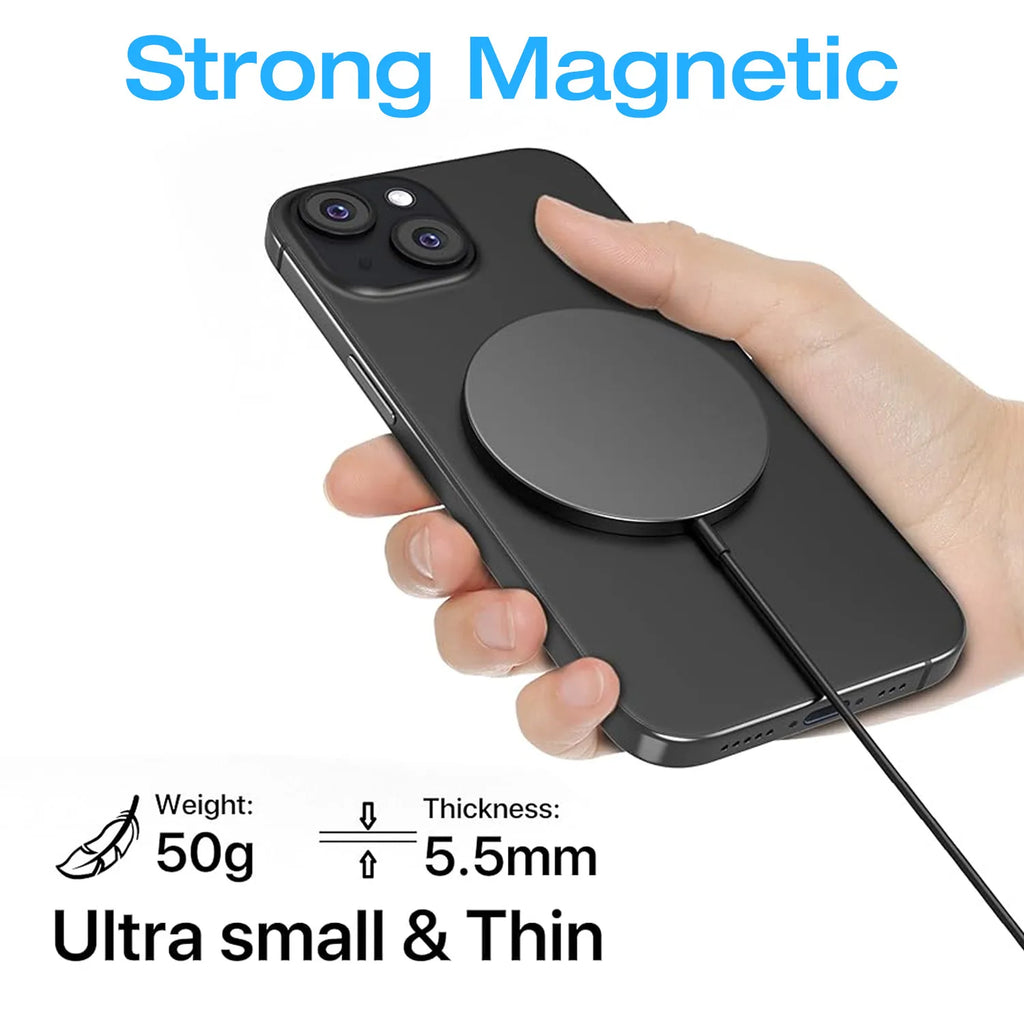 15W For Magsafe Wireless Charger Phone Charge Pad For iPhone 17 16 15 14 13 12 Pro Max AirPods 4/3 Pro Fast Charging Station - HappyHive